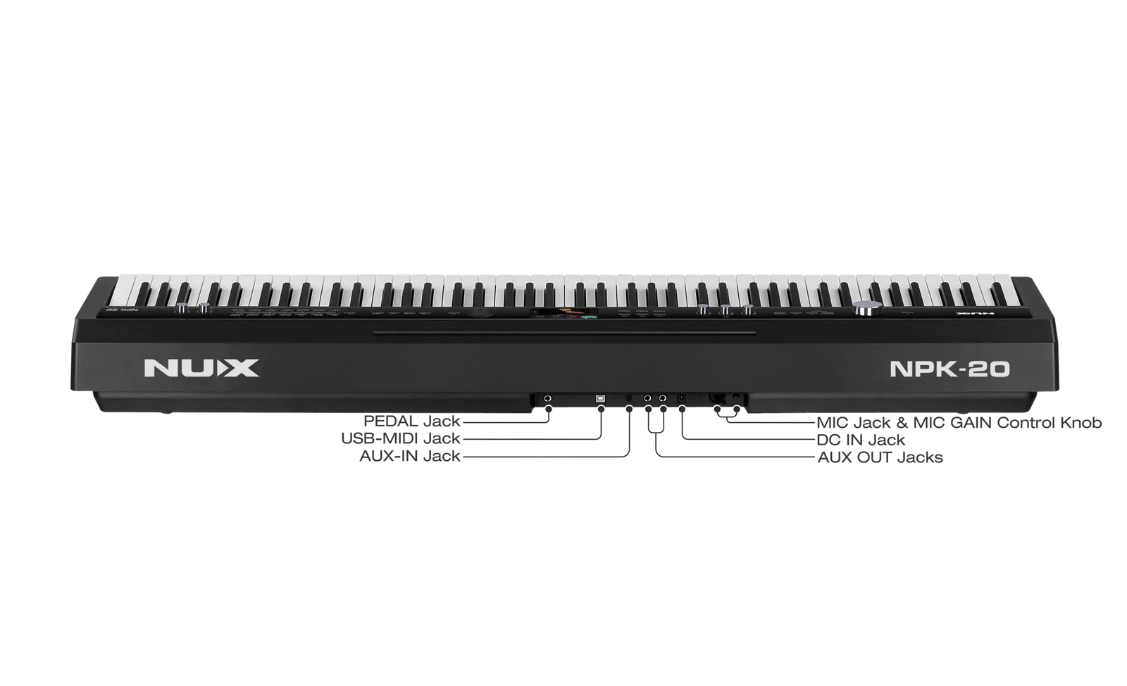 NUX Digital Piano -NPK-20 (Black) - with wooden stand NPS-1