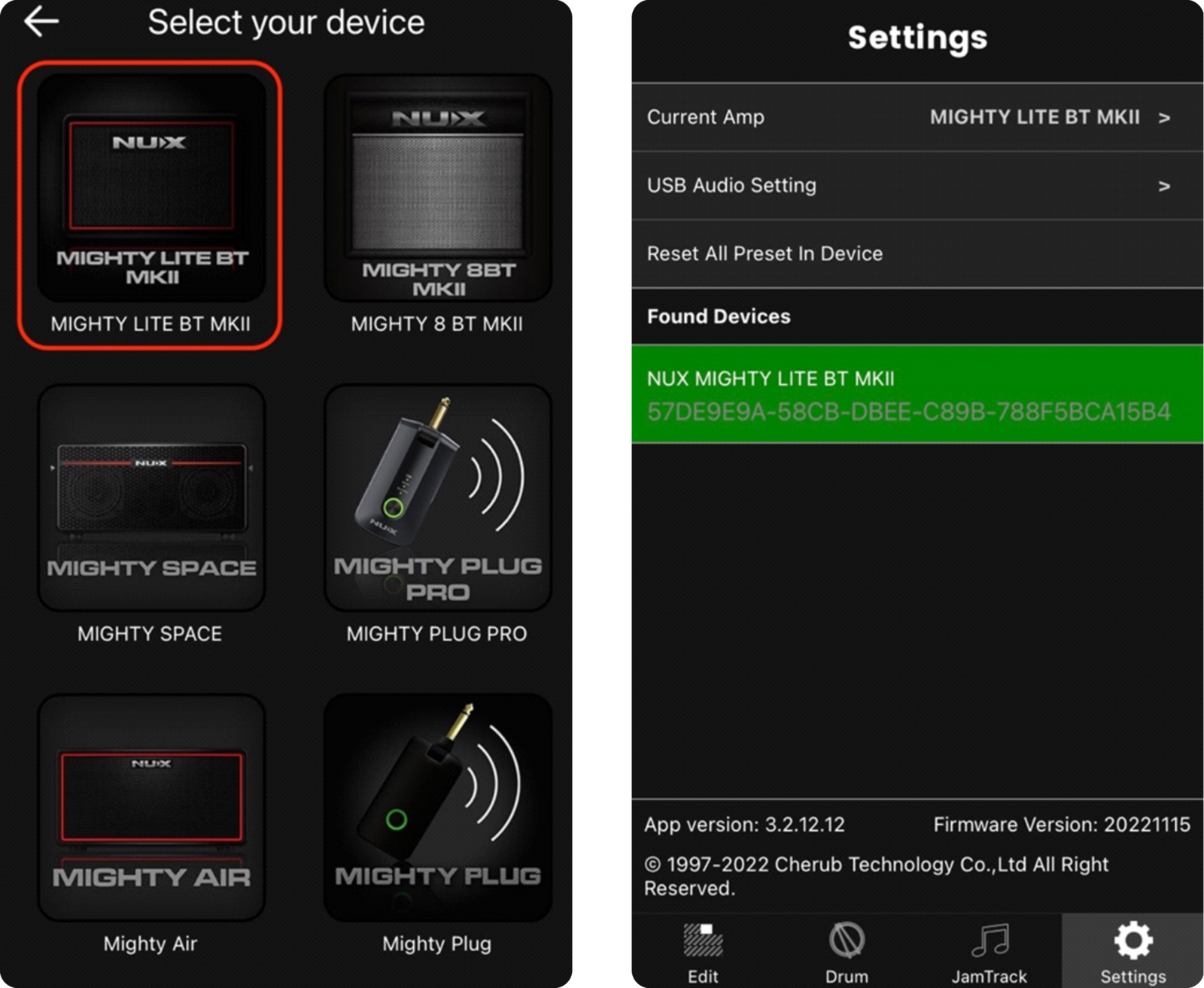 NUX Mighty Lite BT MKII Amplifier Cristofori Music