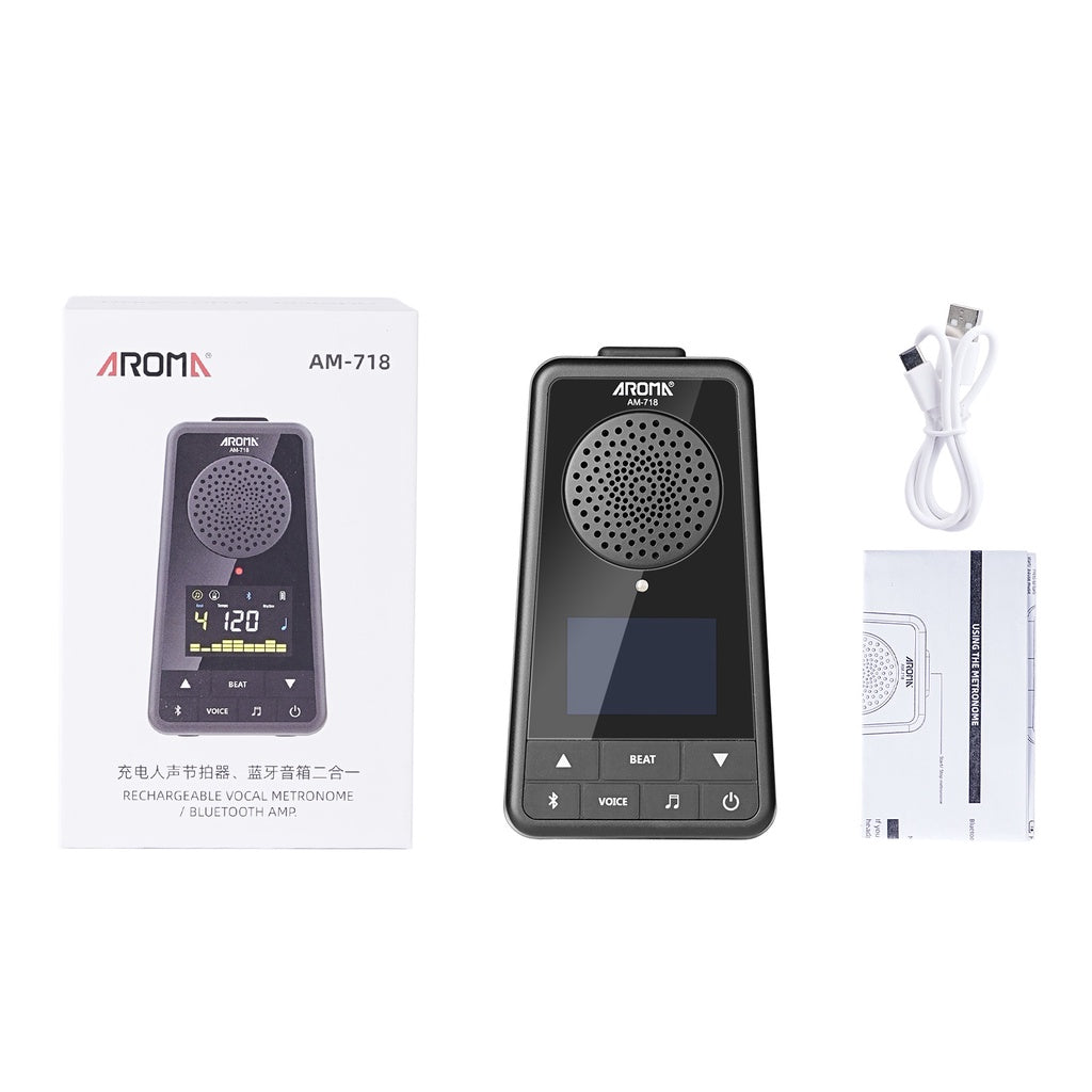 AROMA AM-718 Rechargeable Vocal Metronome / Bluetooth Amp