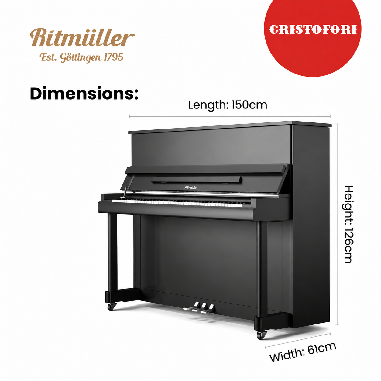RITMULLER Upright Piano - RSY5