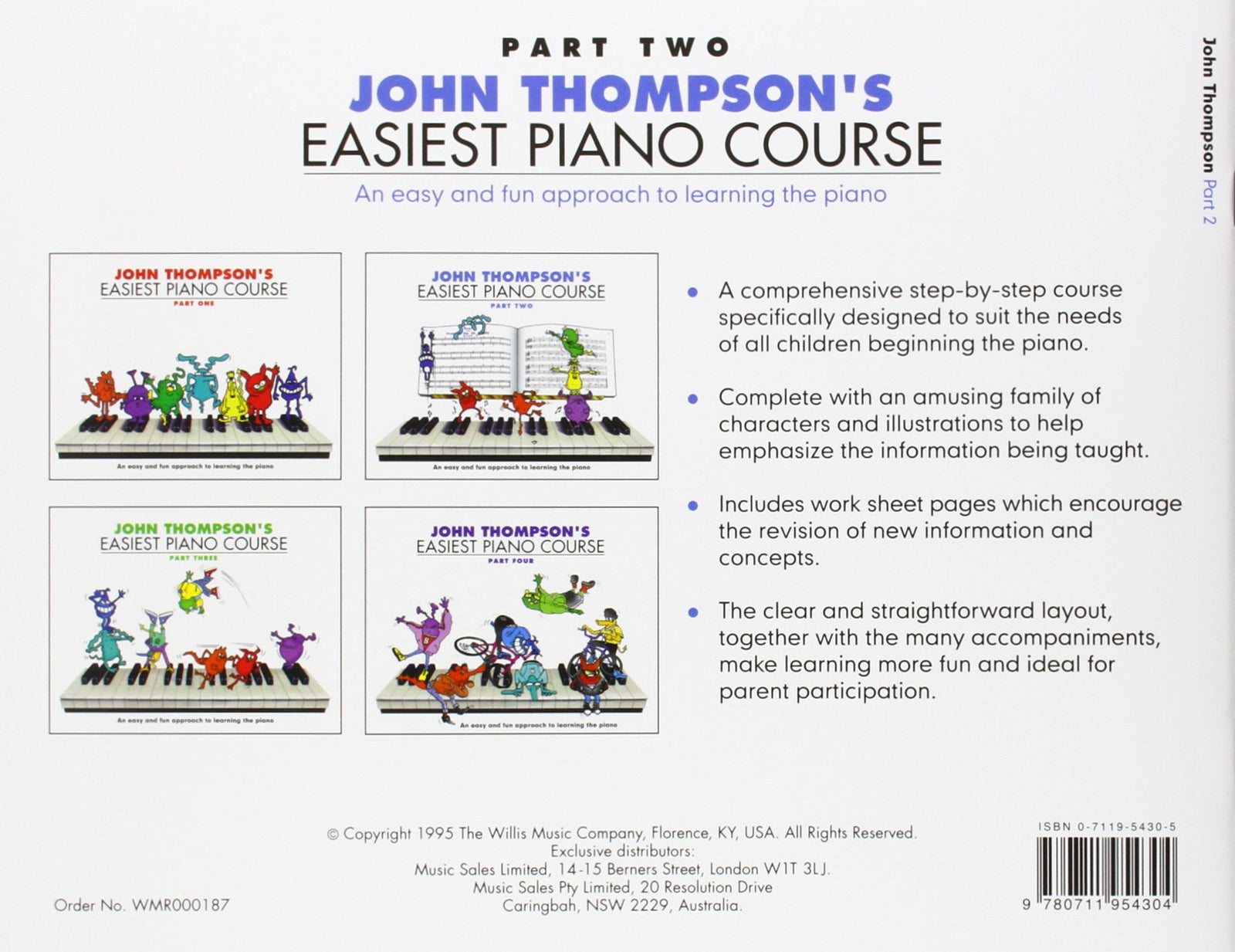 John Thompson- Easiest Piano Course – Part 2 – Book/Audio