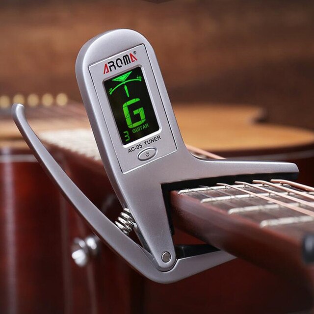 Aroma AC-05 Clip-on Guitar Tuner & Capo 2-in-1
