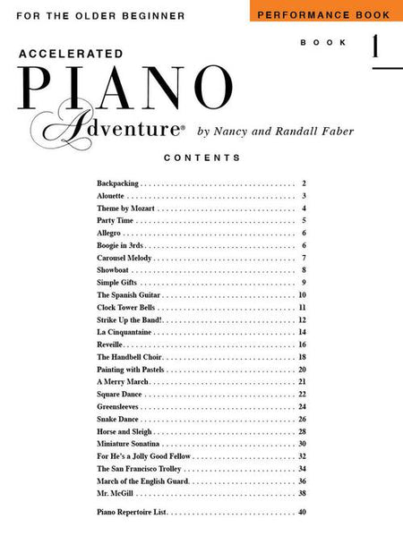 Accelerated Piano Adventure - Performance Book 1