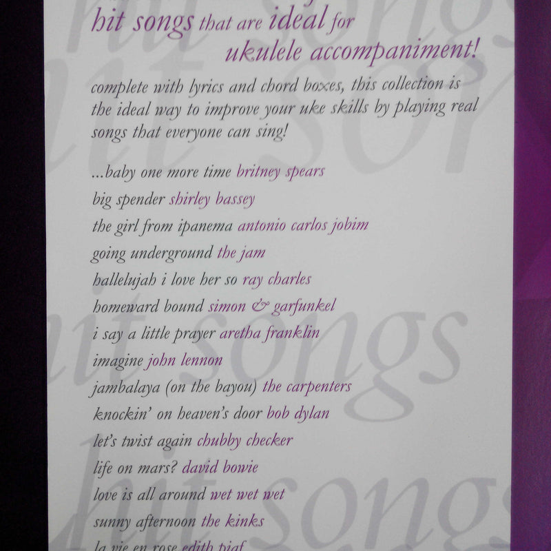 MSL All Time Hits SNGS for Ukulele Uke BK