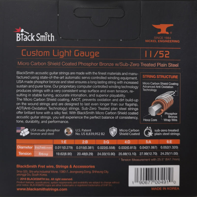Black Smith AAOT AAPB-1152 Phosphor Bronze Acoustic Guitar String