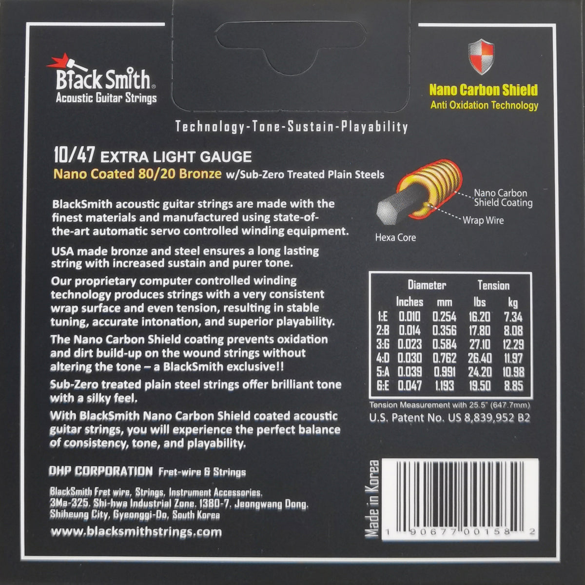 Black Smith AOT ABR-1047 80/20 Bronze Acoustic Guitar String ...