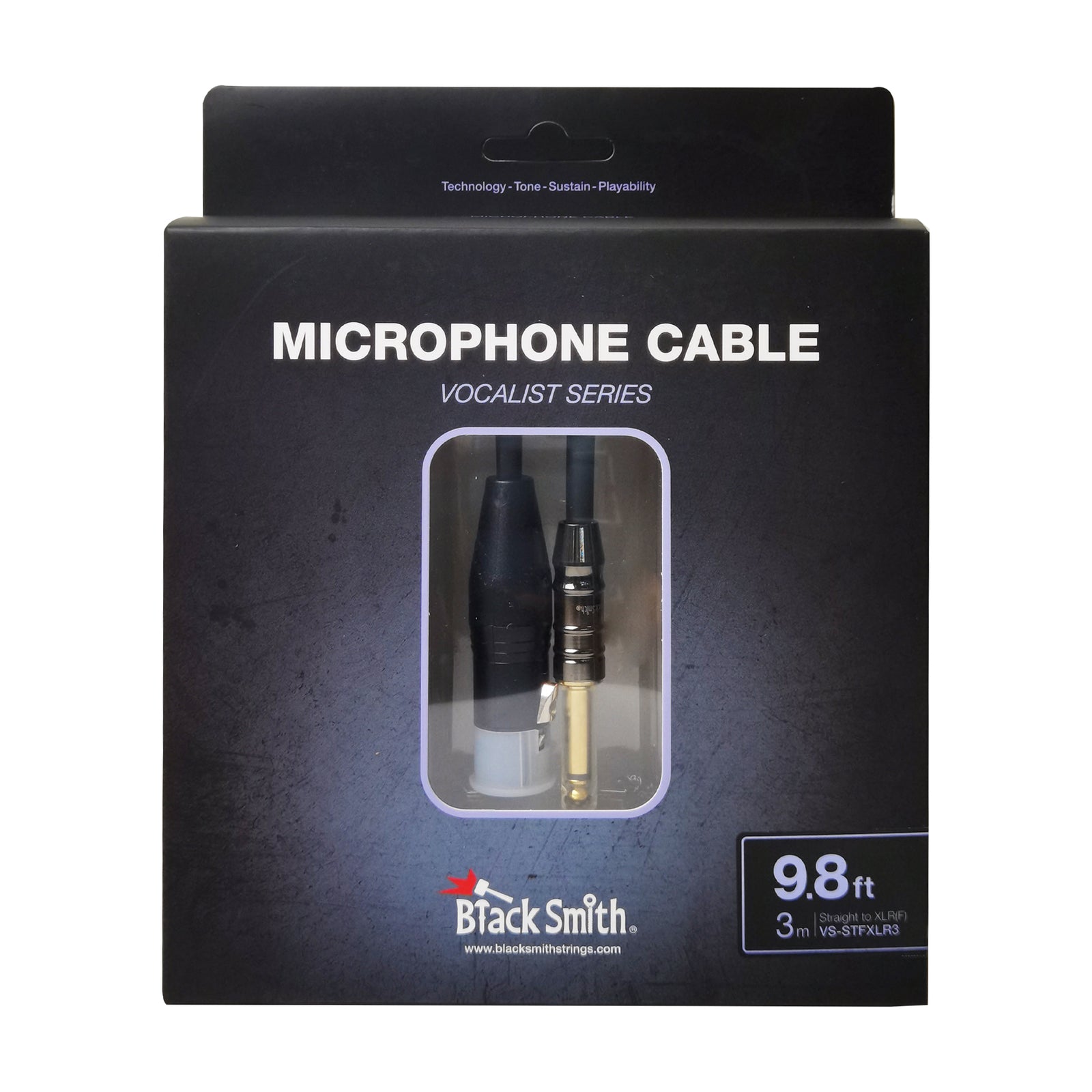 Black Smith VS-STFXLR3 Mic Cable 3M - Mono to XLR (Female)