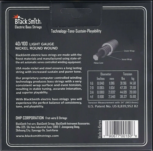 Black Smith AOT ANW-45100-4-35 45/100 Bass Guitar String