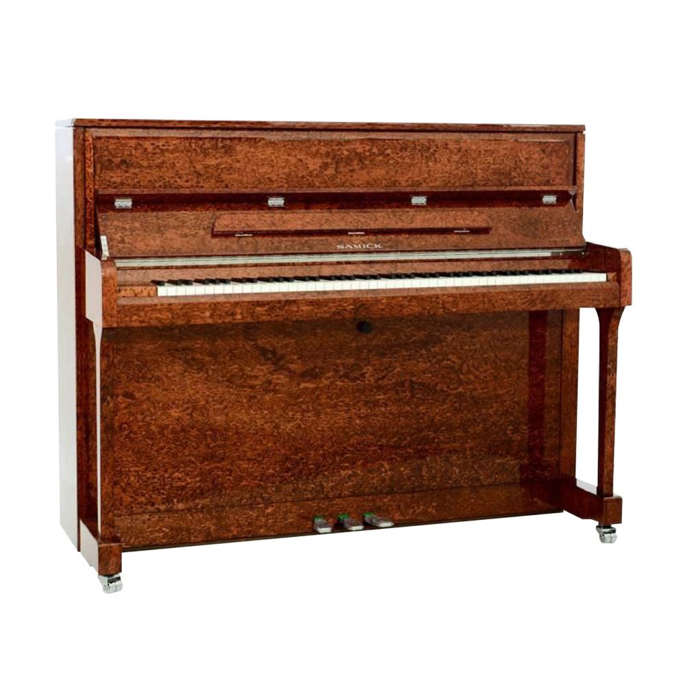 Samick Upright Piano JS115 LE Birds Eye Maple