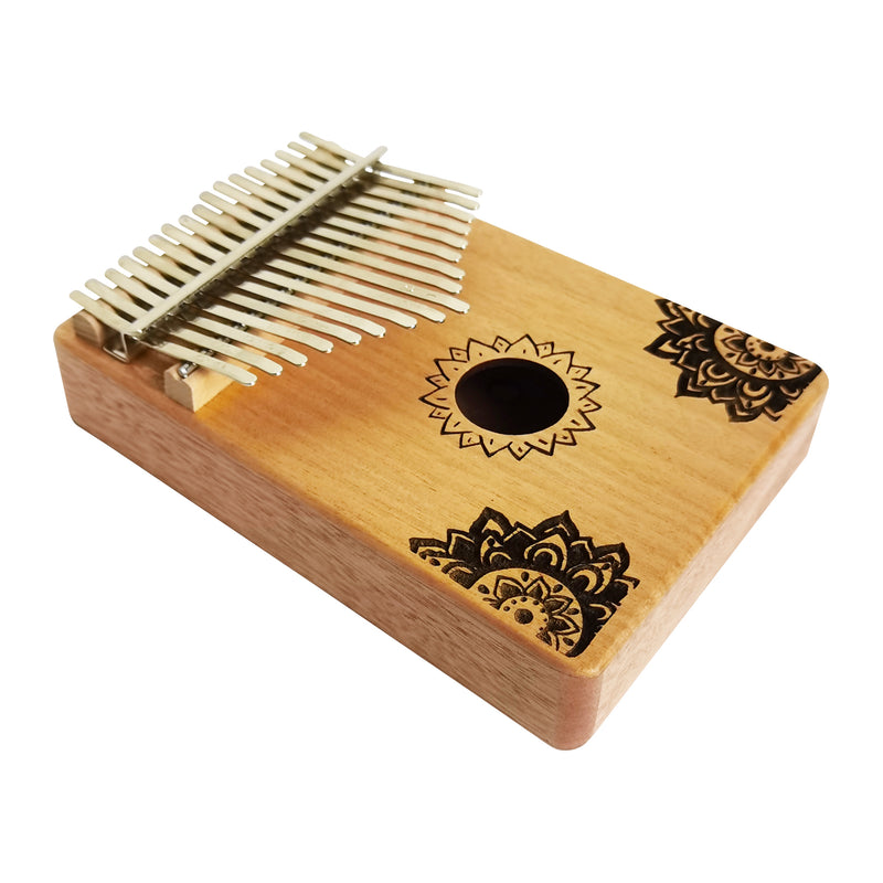 Kalimba 17 keys Mahogany Wooden (Star Flower)