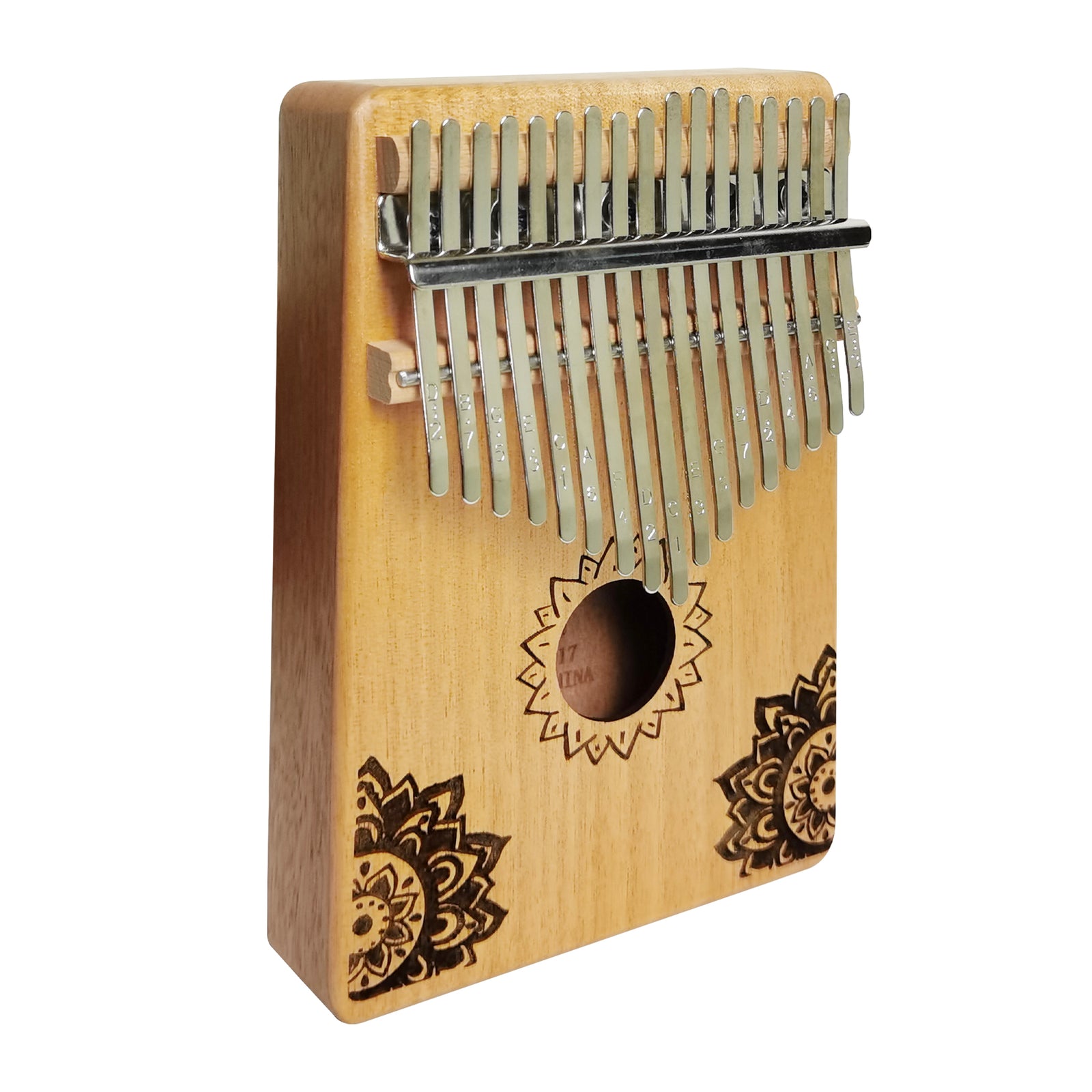 Kalimba 17 keys Mahogany Wooden (Star Flower) – Cristofori Music