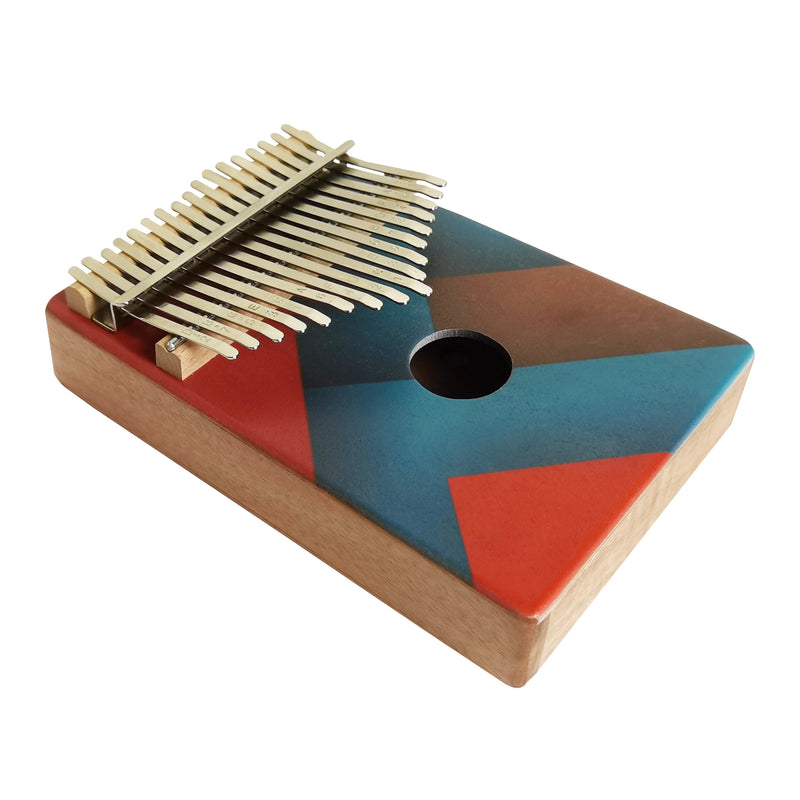 Kalimba 17 keys Peach Core Veneer (Multi Coloured)