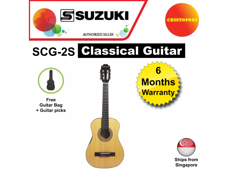 Suzuki SCG-2S 4/4 Classical Guitar Natural