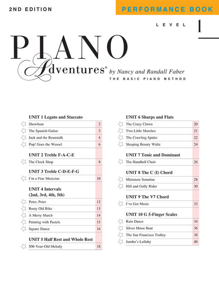 Piano Adventure - Level 1 - Performance Bk