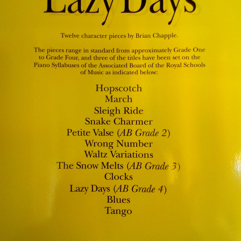 MSL Chapple Lazy Days 12 Pieces PF Bk