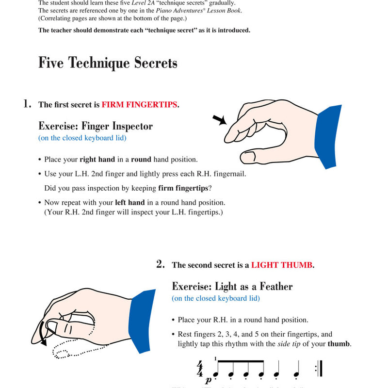 Piano Adventure - Level 2A - Technique & Artistry