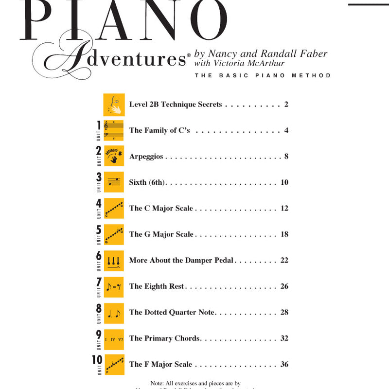 Piano Adventure - Level 2B - Technique & Artistry