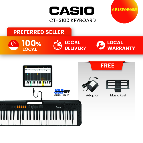 Casio CT-S100 (Black) Keyboard