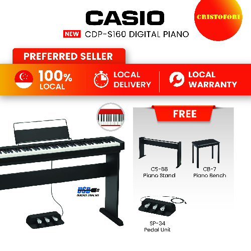 Casio Digital Piano CDP-S160 Black