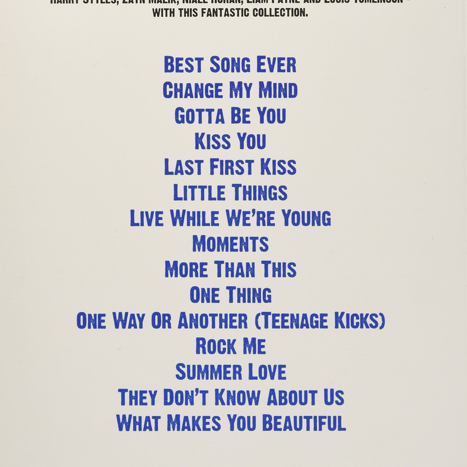 Last First Kiss, One Direction Lyrics