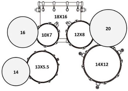 Cristofori ADS1C-500 (BK) Compact Drum Kit