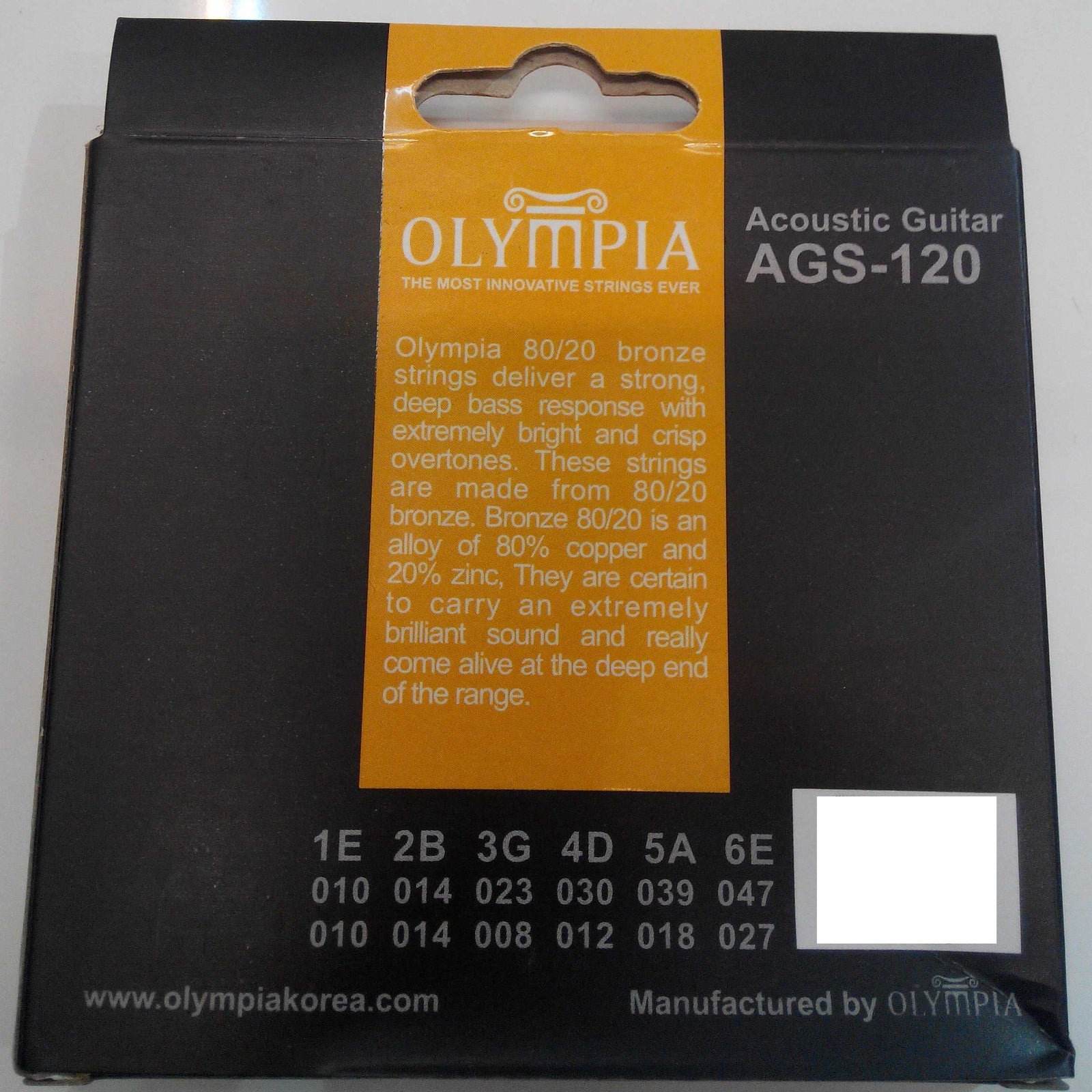 Olympia AGS120 12-string Acoustic Guitar Strings (Light 010-047)
