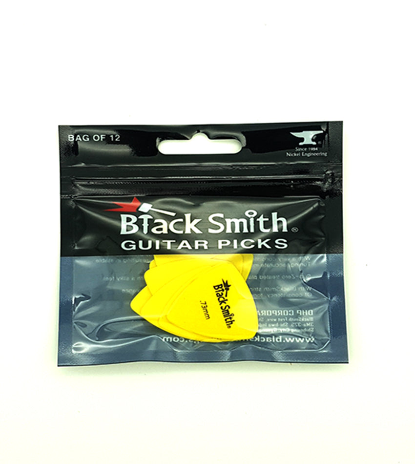 Black Smith Triangle Guitar Pick (Bag of 12) - 0.73mm (Yellow) - TAP073YW-M