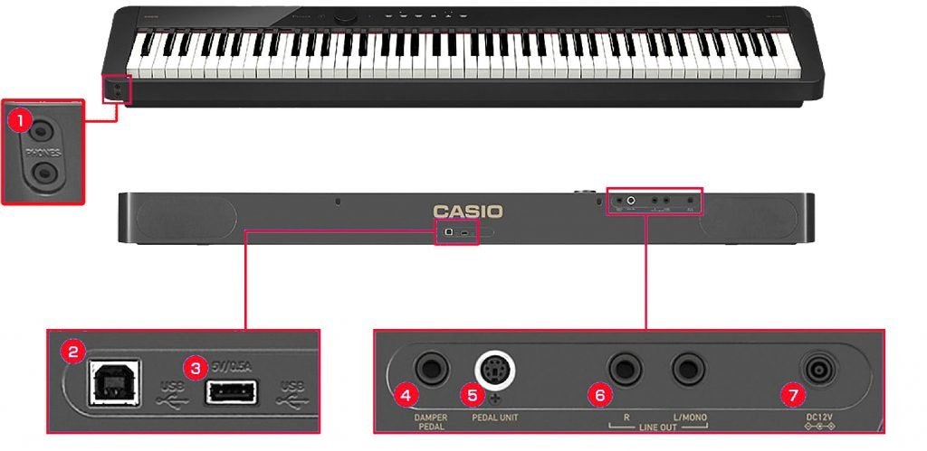 Casio Digital Piano PX-S1100 Red