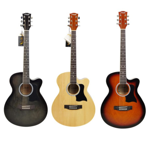 Asahi AS40C-BK Acoustic Guitar w/bag