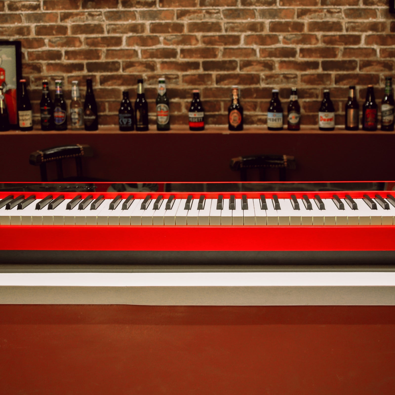 NUX Digital Piano -NPK-10 (Red) - with wooden stand NPS-1