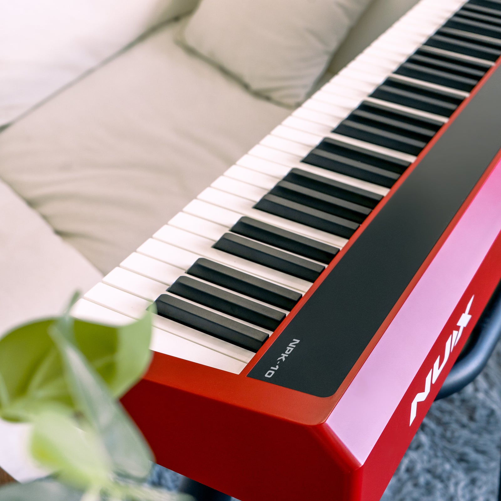 NUX Digital Piano -NPK-10 (Red) - with wooden stand NPS-1
