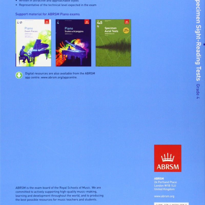 Piano Specimen Sight Reading Tests - G4