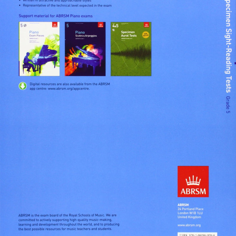 Piano Specimen Sight Reading Tests - G5
