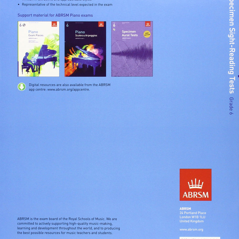 Piano Specimen Sight Reading Tests - G6