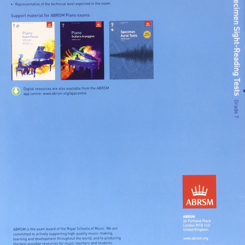 Piano Specimen Sight Reading Tests - G7