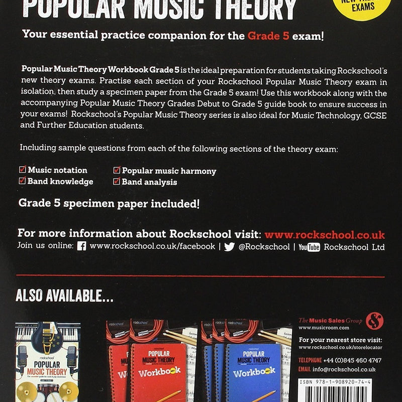Rockschool Popular Music Theory Workbook Gr 5