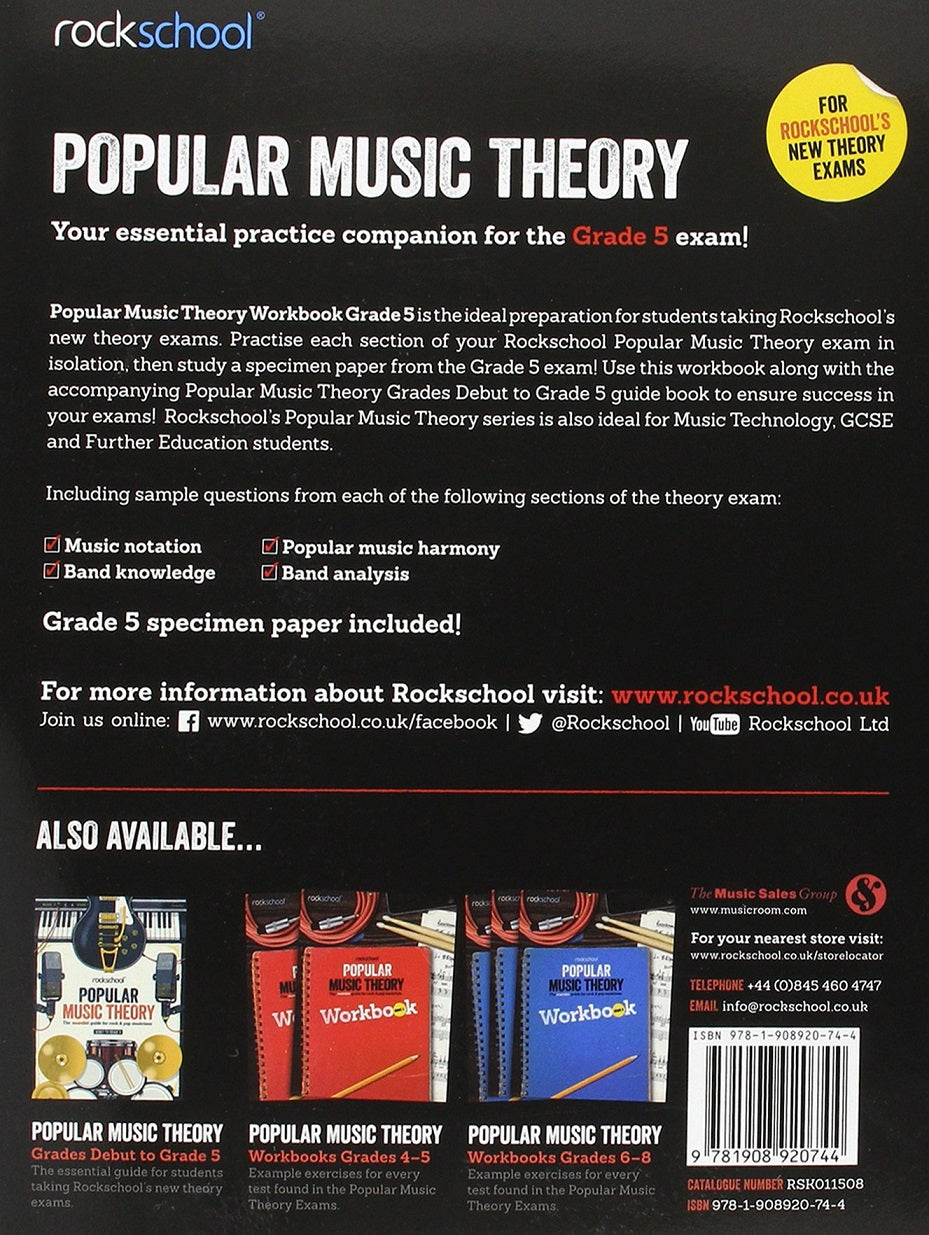 Rockschool Popular Music Theory Workbook Gr 5