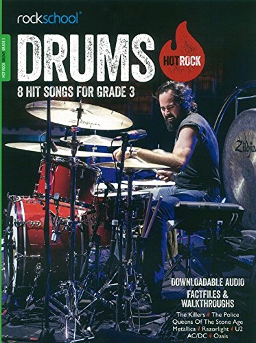 Rockschool Hot Rock Drums - Book Grade 3 singapore sg