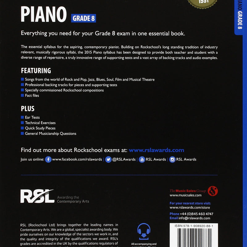 Rockschool Piano G8 2015-18
