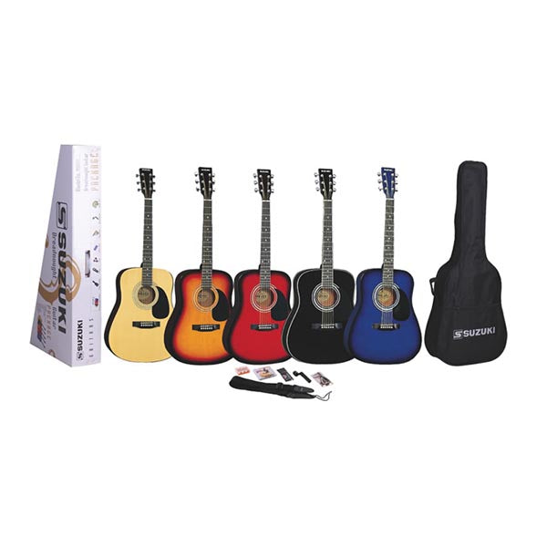 Suzuki SDG-6PK Acoustic Guitar Package Black (BK)