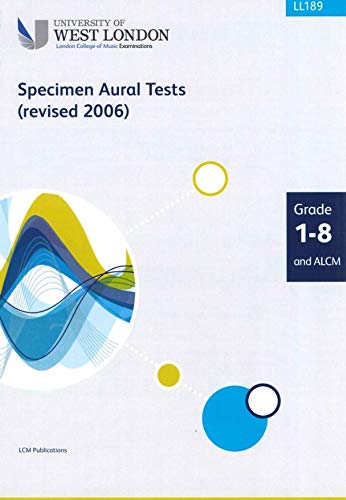LCM Exam - Specimen Aural Tests (Revised 2006) Grade 1-8 Book singapore sg