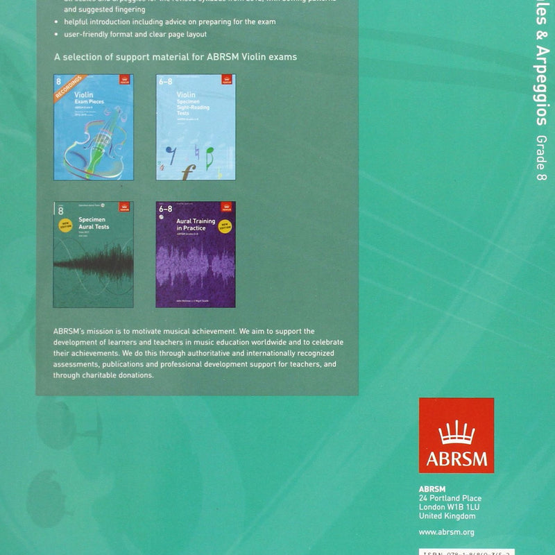 Violin Scales & Arpeggios - Grade 8 (from 2012)